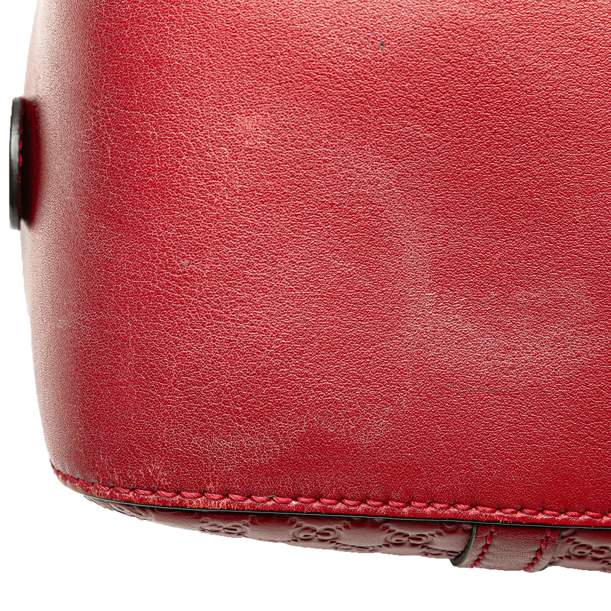 Red Gucci Small Microguccissima Satchel