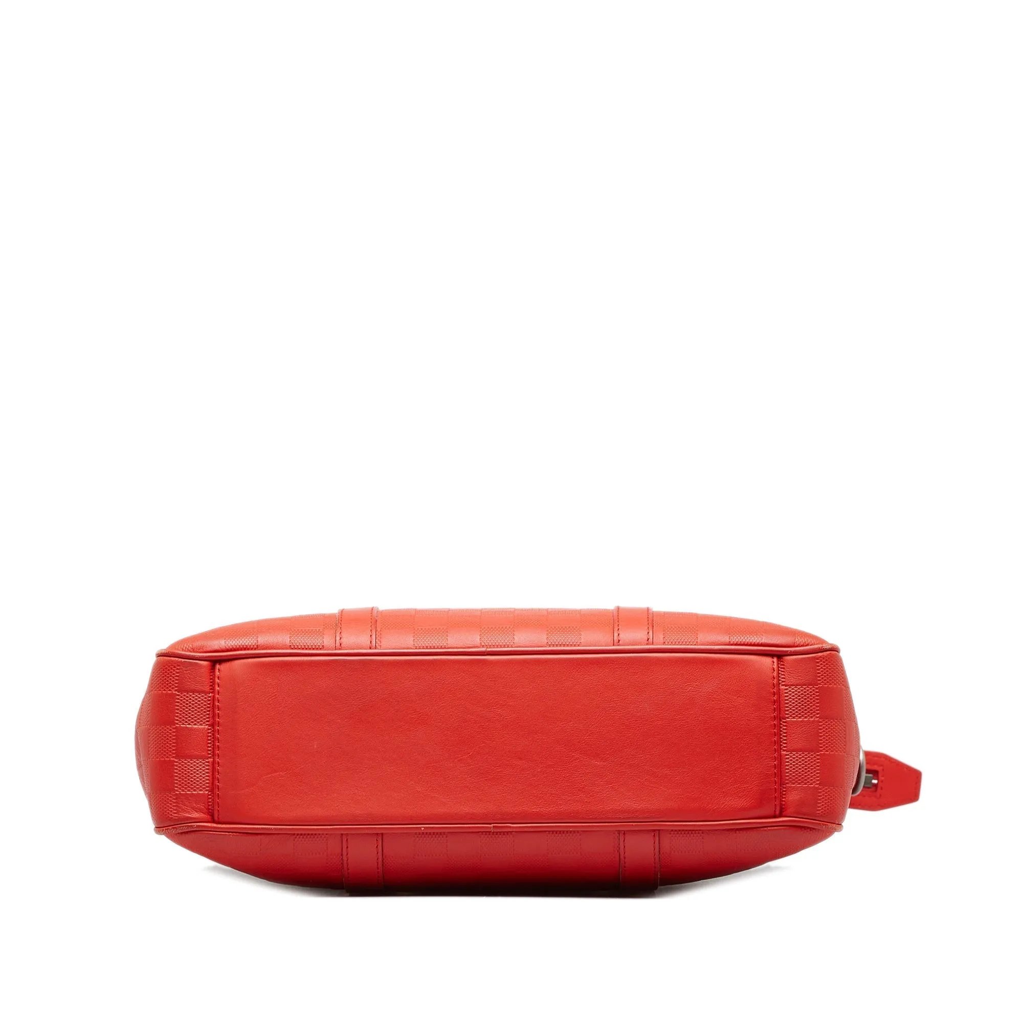 Red Louis Vuitton Damier Infini Tadao PM Satchel