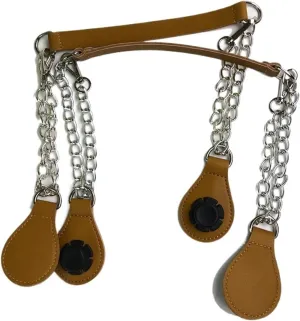 Replacement Bag Chain Straps,Adjustable Replacement Bag Handle Straps with Drop End Removable Drop End Long Flat Handles(Khaki)