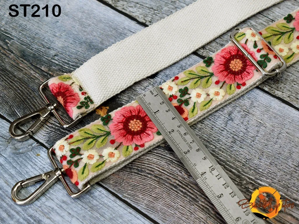 Replacement Handbag Strap  Gift for Friend Embroidered Camera Strap Crossbody Boho Strap for Purses Bag Embroidery Adjustable Guitar Strap