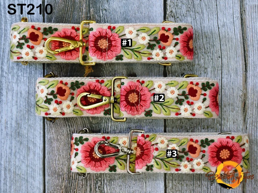 Replacement Handbag Strap  Gift for Friend Embroidered Camera Strap Crossbody Boho Strap for Purses Bag Embroidery Adjustable Guitar Strap