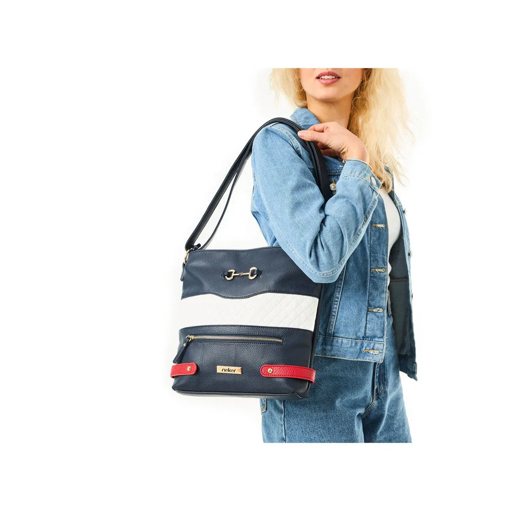 Rieker Classic Messenger Bag Navy Multi