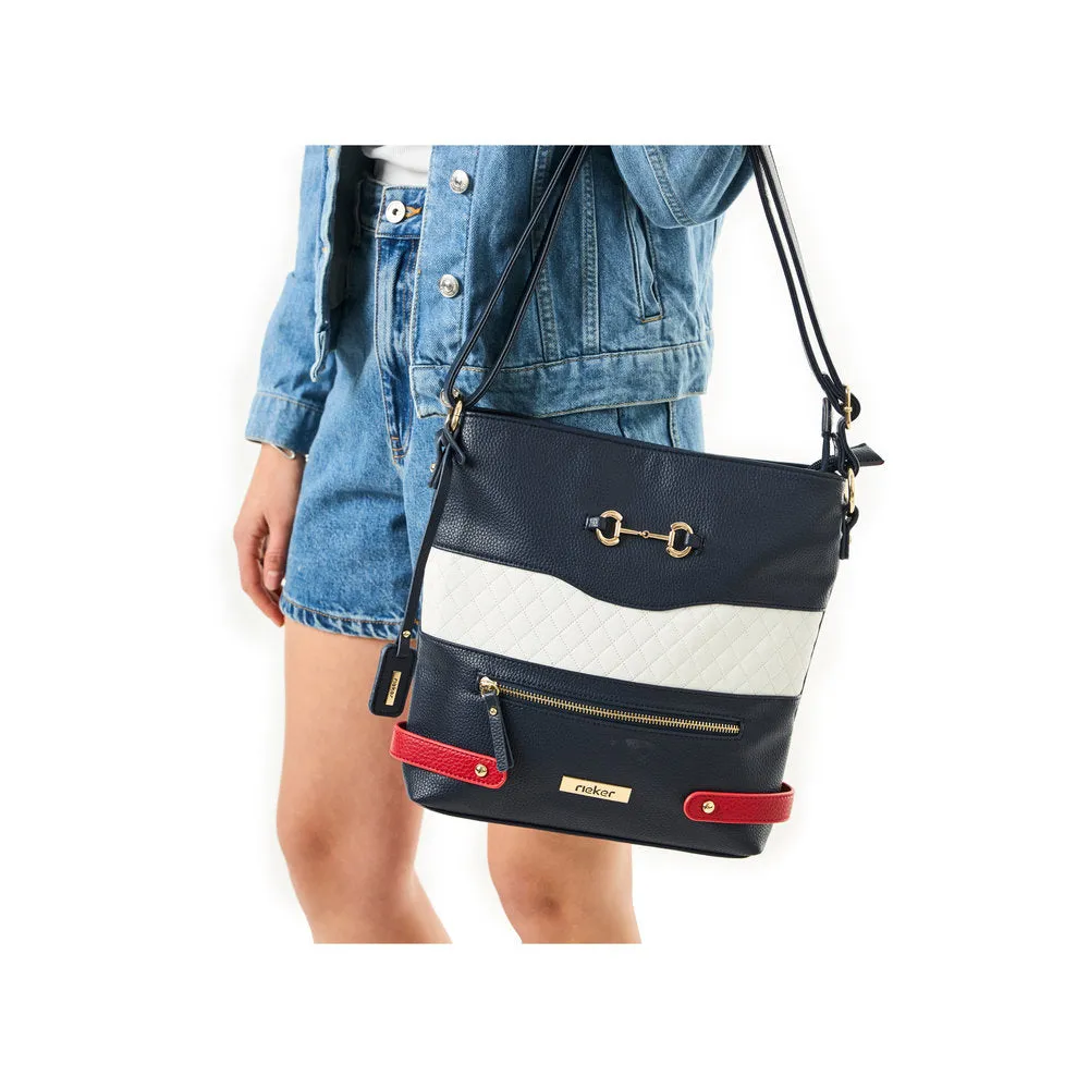Rieker Classic Messenger Bag Navy Multi