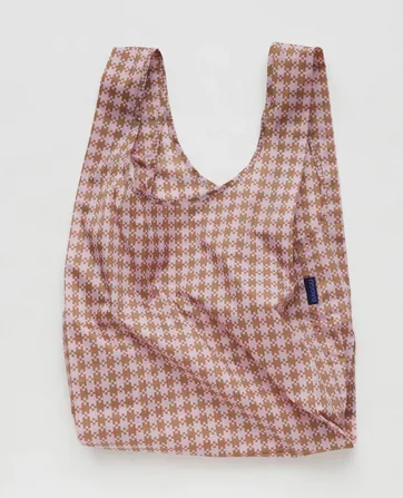 Rose Pixel Gingham Baggu Standard