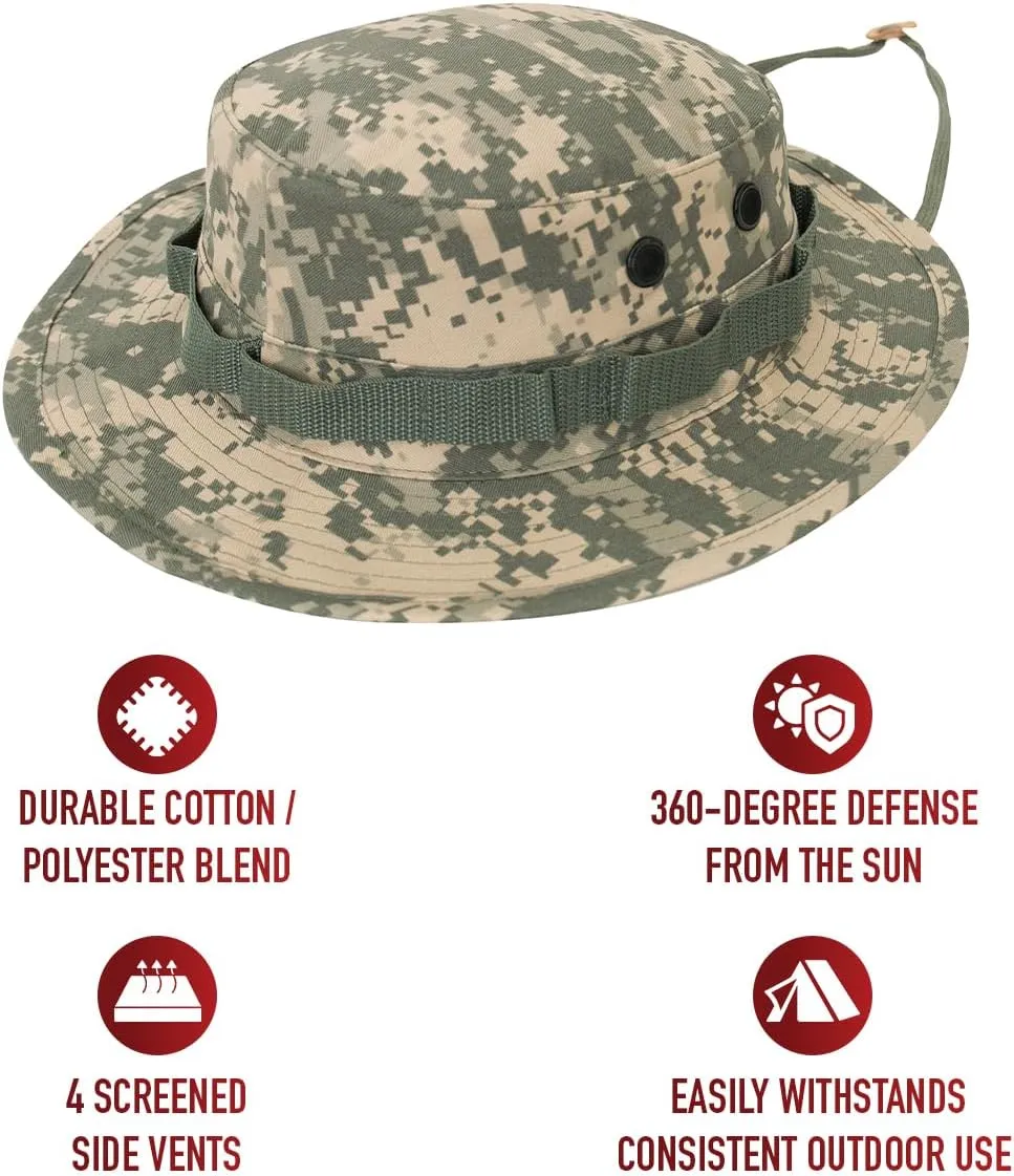 Rothco Camo Boonie Hat Bucket Hat Military Hat