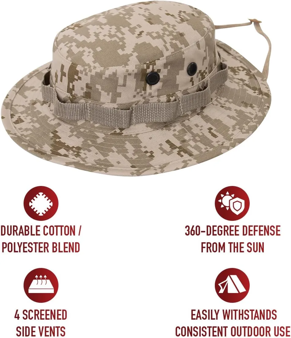 Rothco Camo Boonie Hat Bucket Hat Military Hat