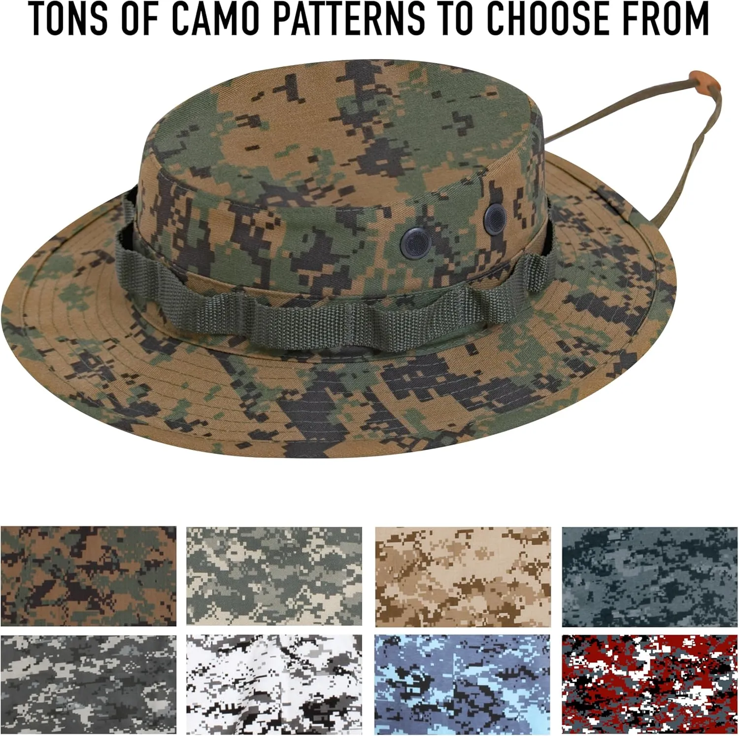 Rothco Camo Boonie Hat Bucket Hat Military Hat