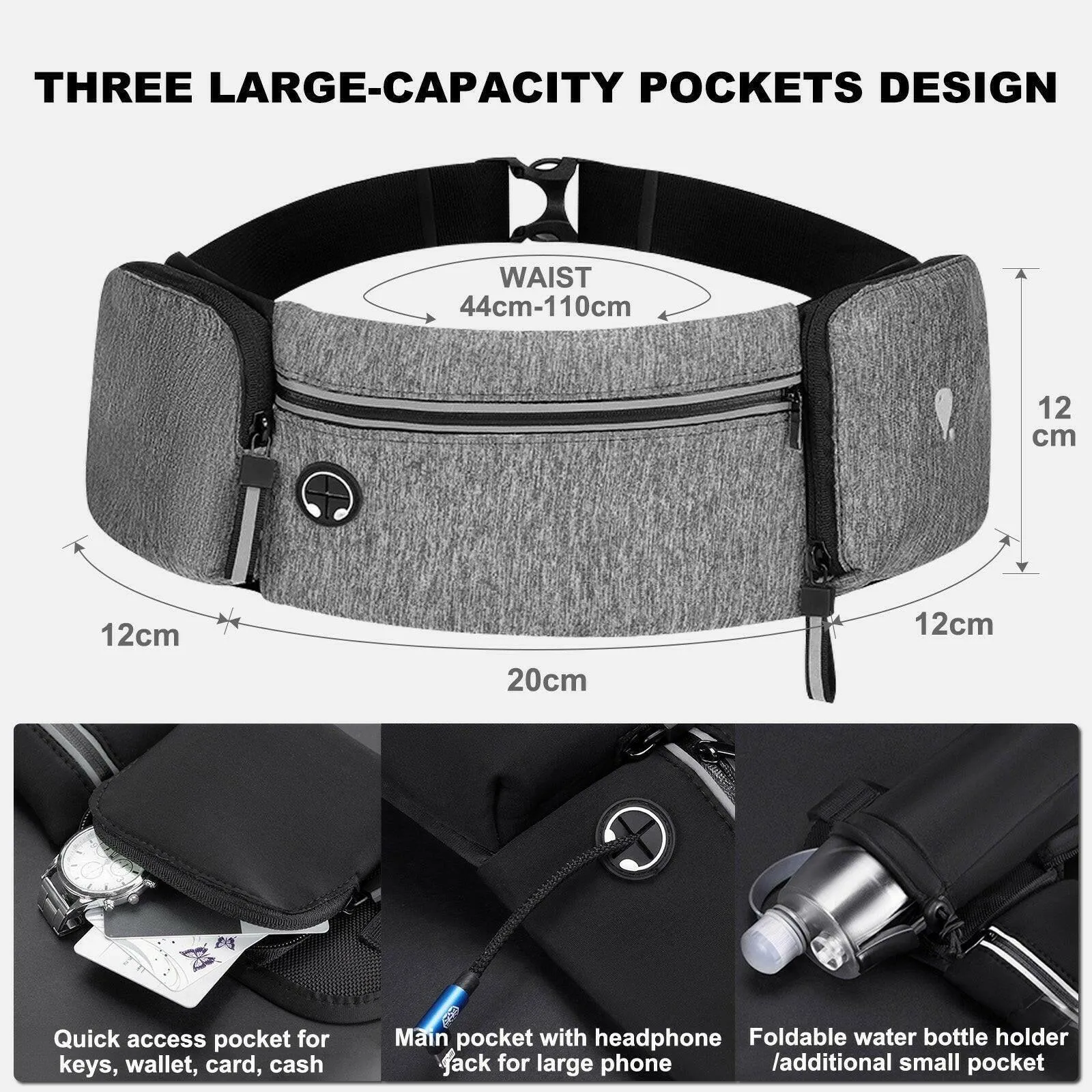 Running Bum Bag with Bottle Holder