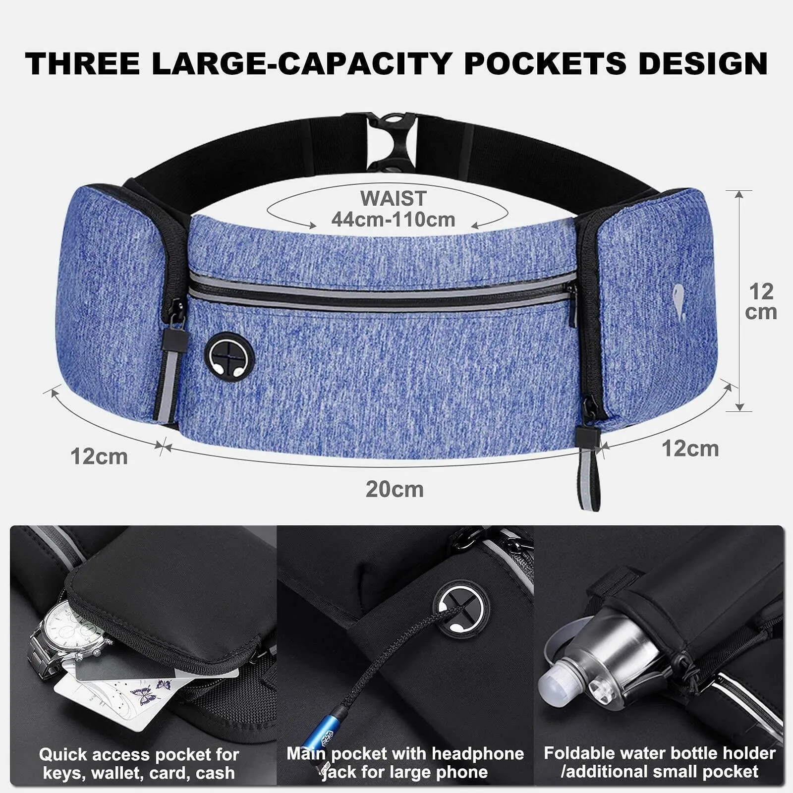 Running Bum Bag with Bottle Holder