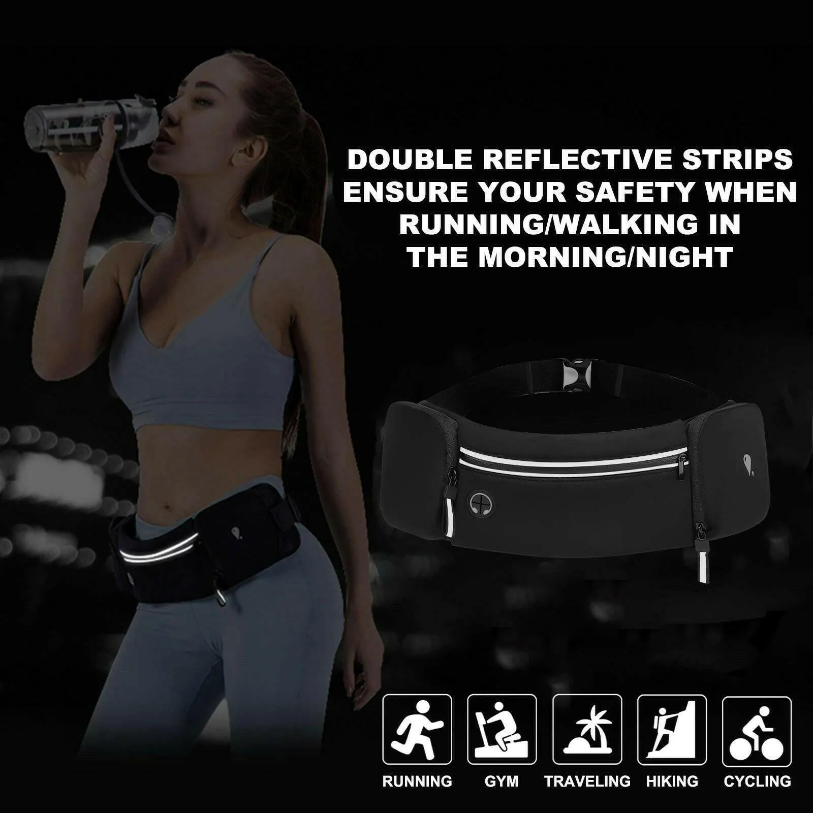 Running Bum Bag with Bottle Holder