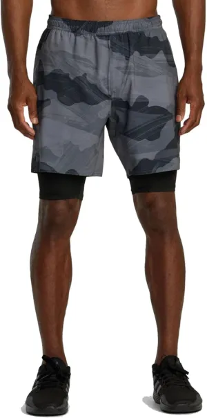 RVCA Sport Men's 17" Yogger Train 2 in 1 Workout Shorts with Compression Liner