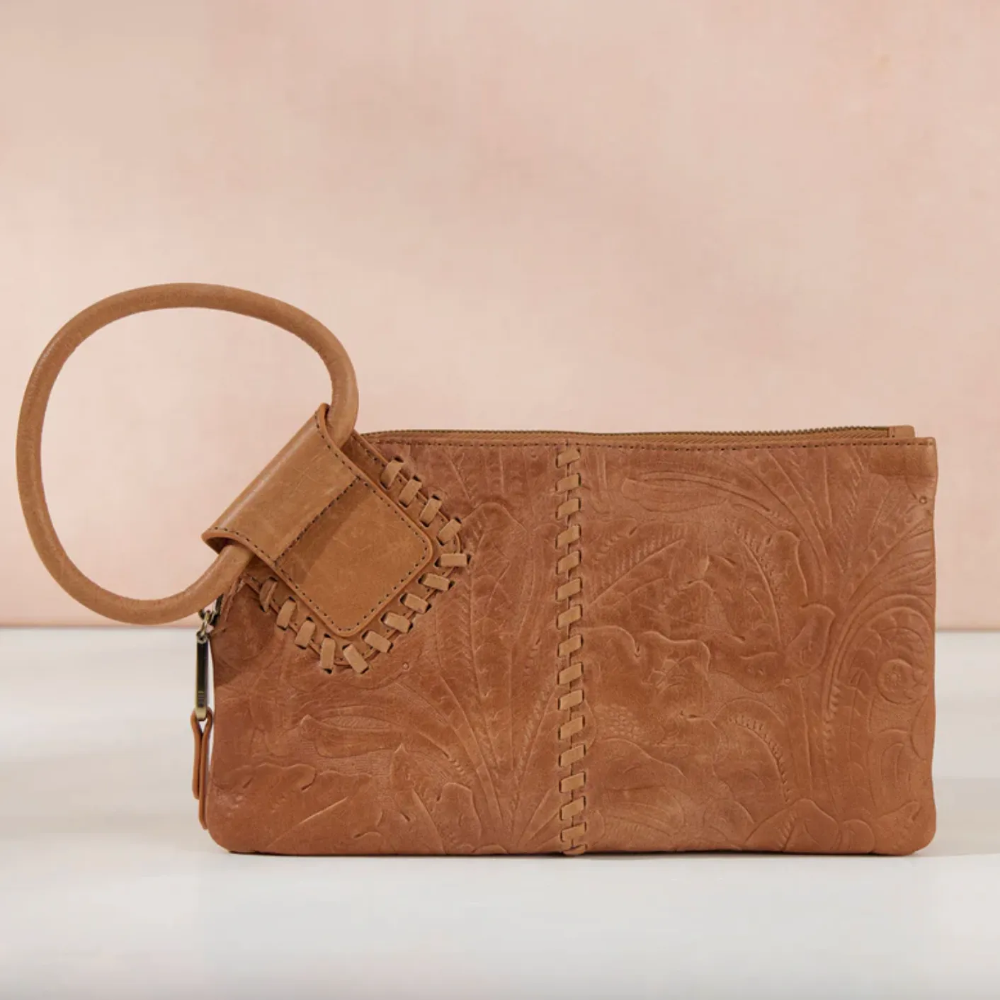 Sable Wristlet | Tooled Embossed Leather