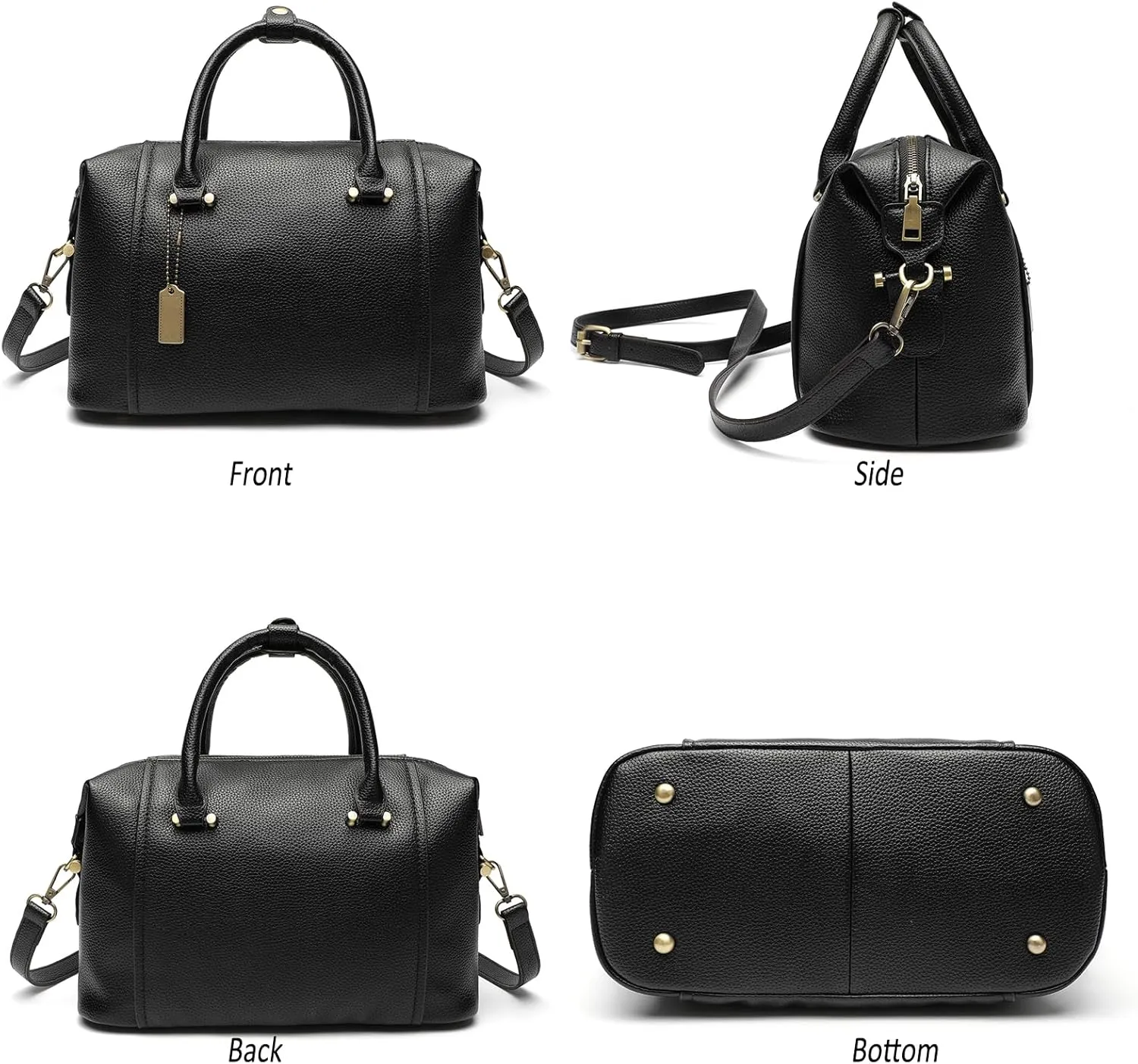 Satchel Purses for Women Leather Tote Bag Boston Handbags Women's Top Handle Bags for work and daily