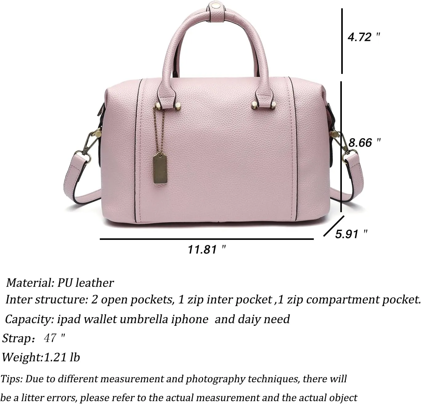 Satchel Purses for Women Leather Tote Bag Boston Handbags Women's Top Handle Bags for work and daily