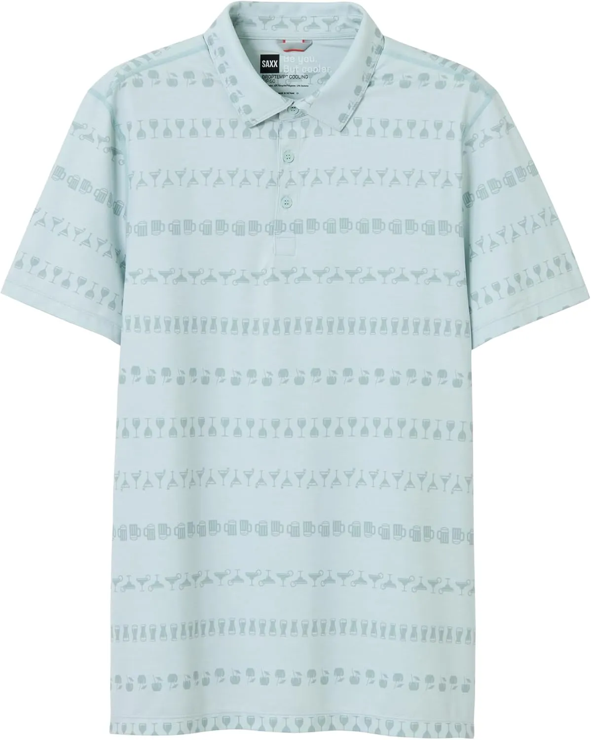 SAXX Underwear Co. Men's Droptemp All Day Cooling Polo Quick-Dry and Moisture-Wicking