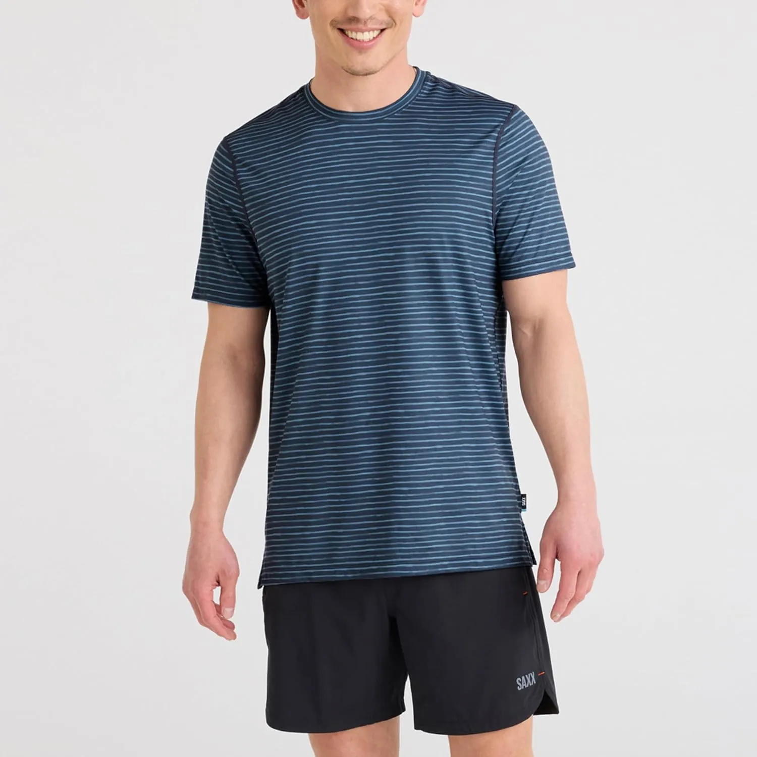SAXX Underwear Co. Men's Droptemp All Day Cooling Short Sleeve Tee, Breathable and Moisture Wicking