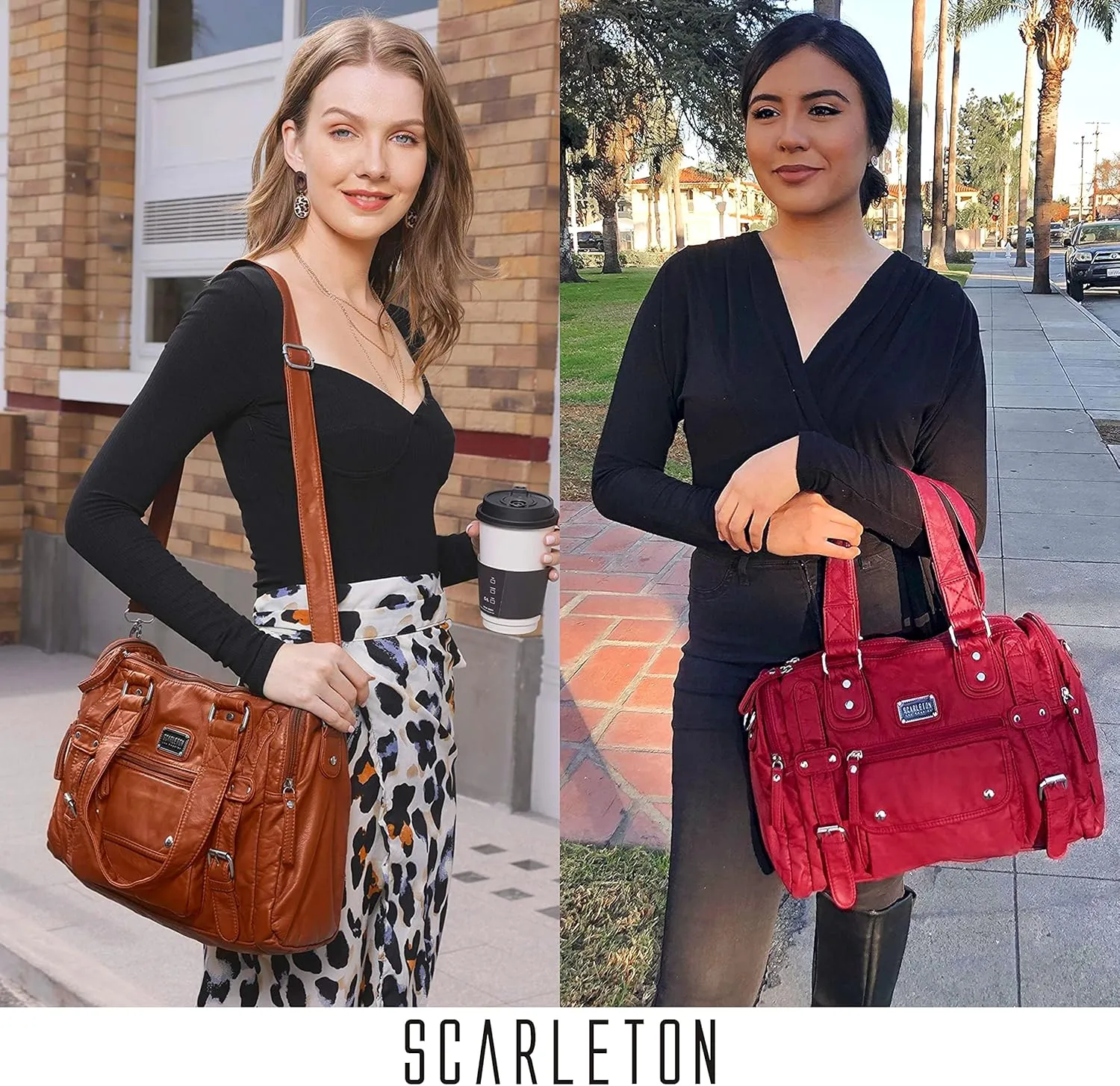 Scarleton Purses for Women Large Hobo Bags Satchel Handbags for Women Top Handle Shoulder Bag Tote Vegan Leather, H1485