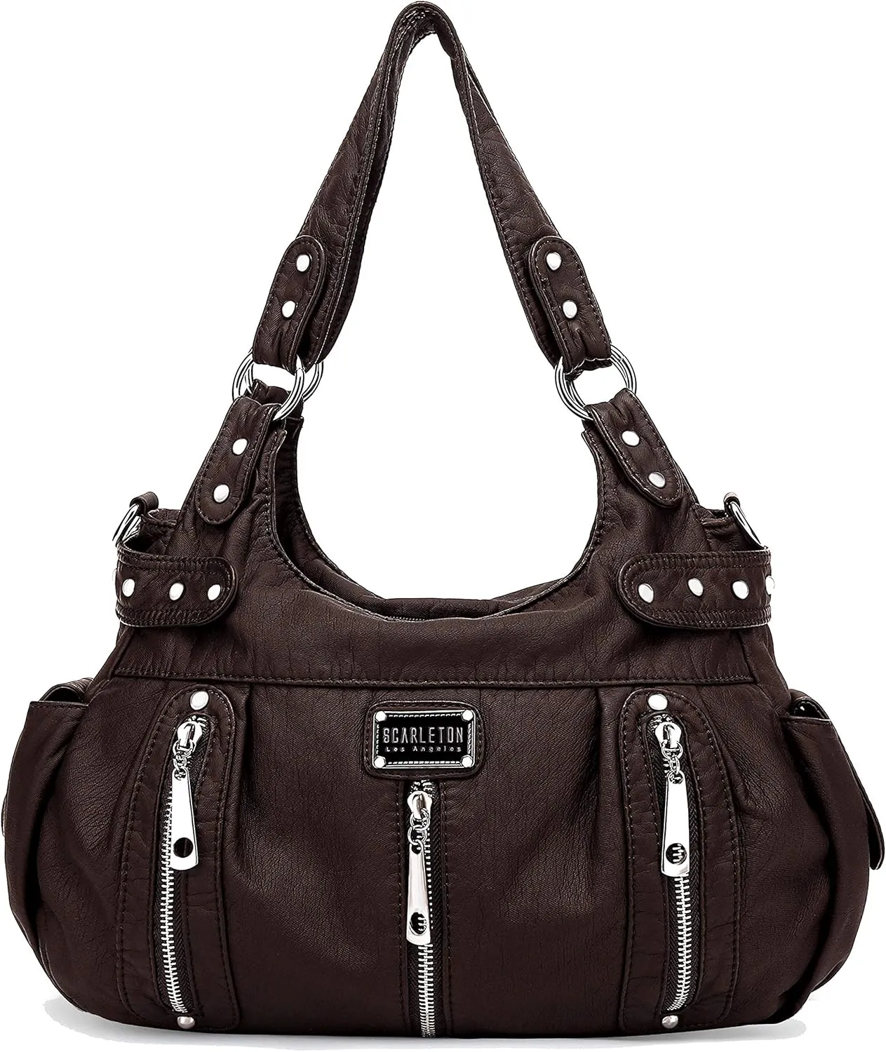 Scarleton Purses for Women Large Hobo Bags Washed Vegan Leather Shoulder Bag Satchel Tote Top Handle Handbags, H1292