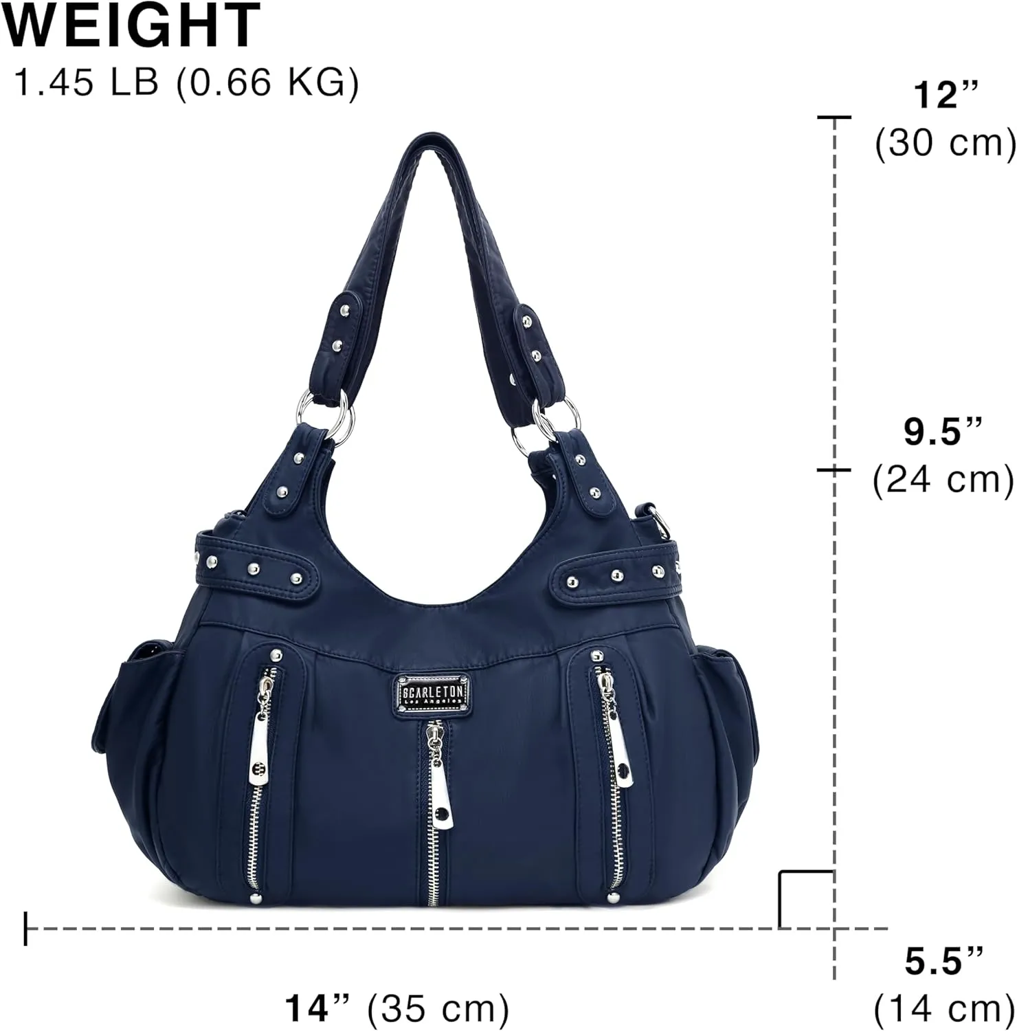 Scarleton Purses for Women Large Hobo Bags Washed Vegan Leather Shoulder Bag Satchel Tote Top Handle Handbags, H1292