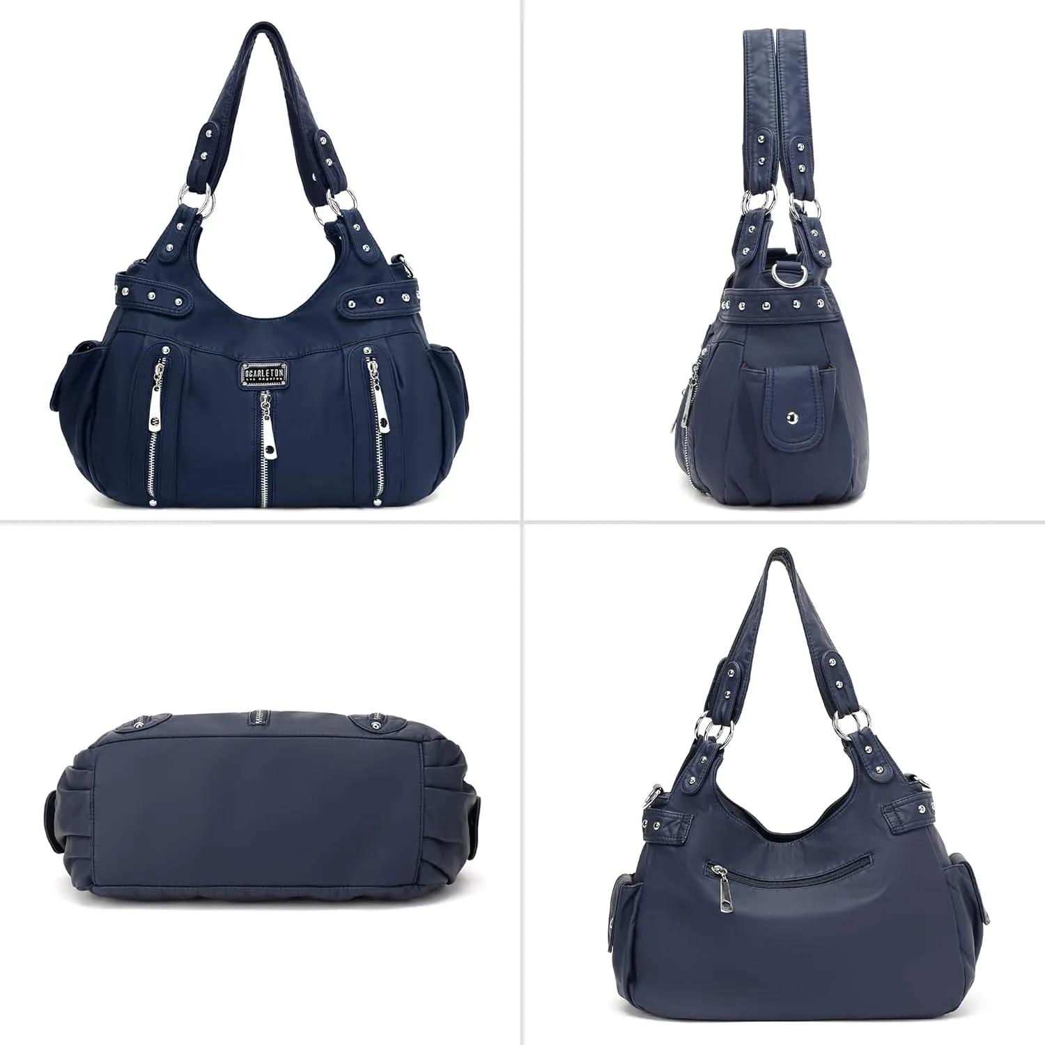 Scarleton Purses for Women Large Hobo Bags Washed Vegan Leather Shoulder Bag Satchel Tote Top Handle Handbags, H1292