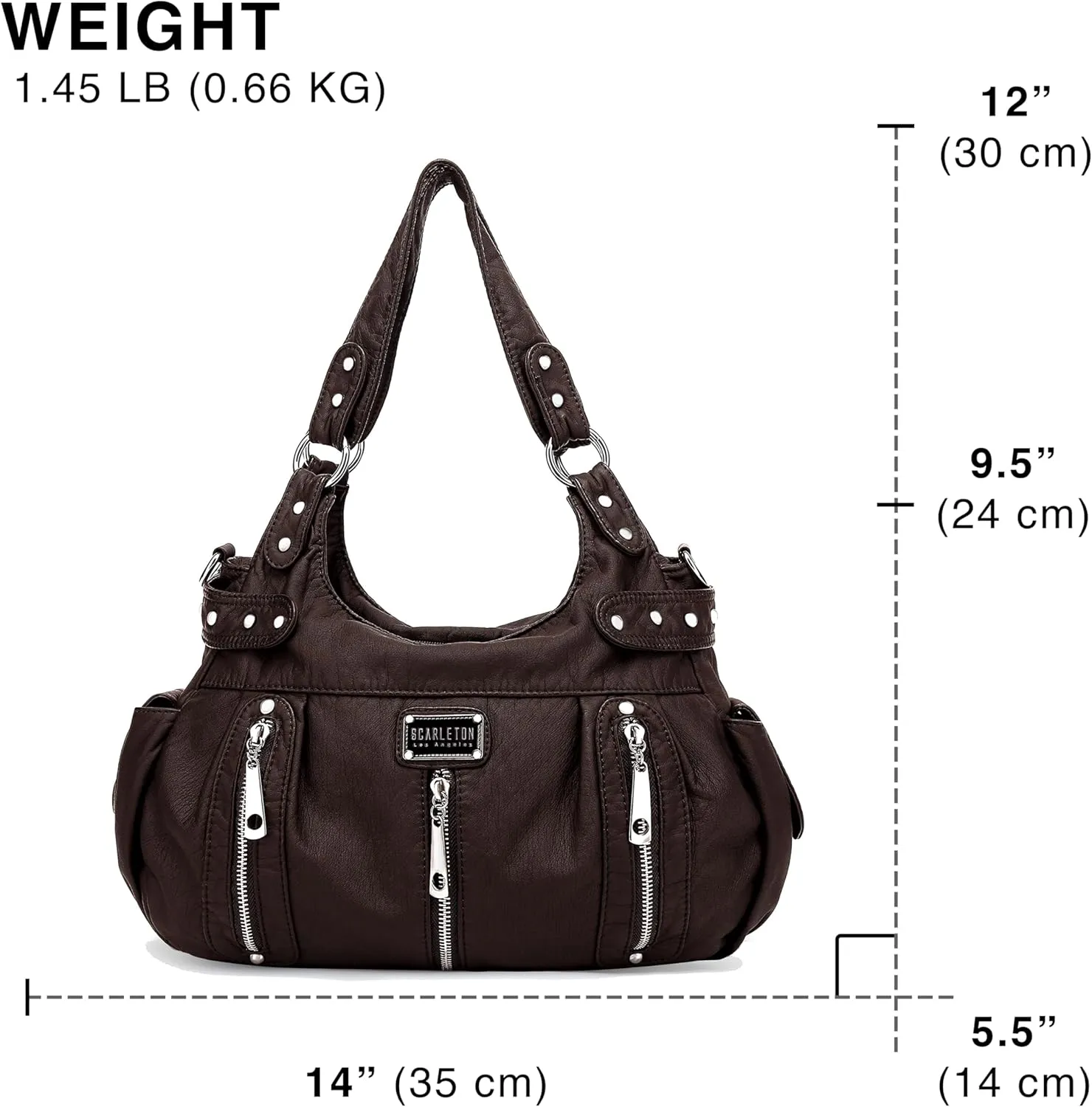 Scarleton Purses for Women Large Hobo Bags Washed Vegan Leather Shoulder Bag Satchel Tote Top Handle Handbags, H1292