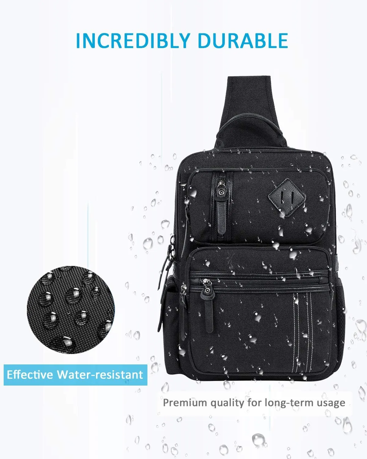 Schkleier Messenger Bag for Men Canvas Sling Bag Crossbody Backpack Laptop Shoulder Bag Hiking Daypacks Casual Tactical