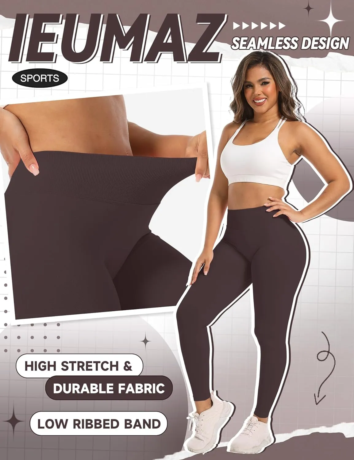 Scrunch Butt Lifting Leggings for Women Impact Gym Seamless Workout Leggings Mid Low Waist Tummy Control Yoga Pants