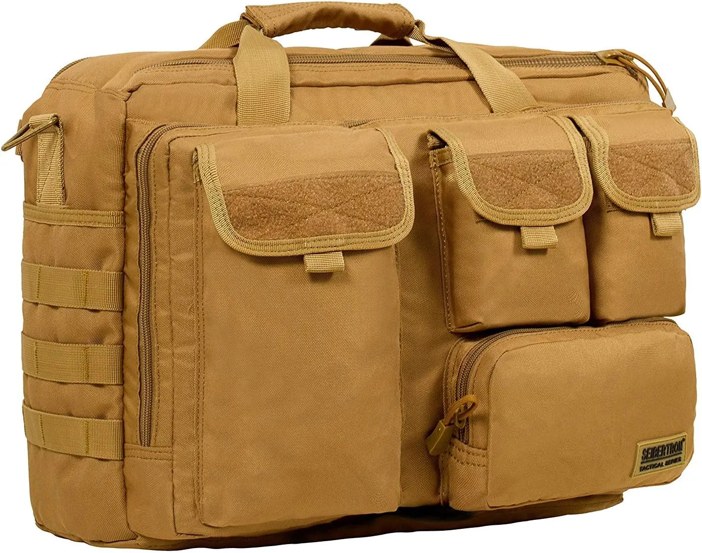 Seibertron Pro-Multifunction Shoulder Messenger Bag Fit for 14.1" Laptop Khaki