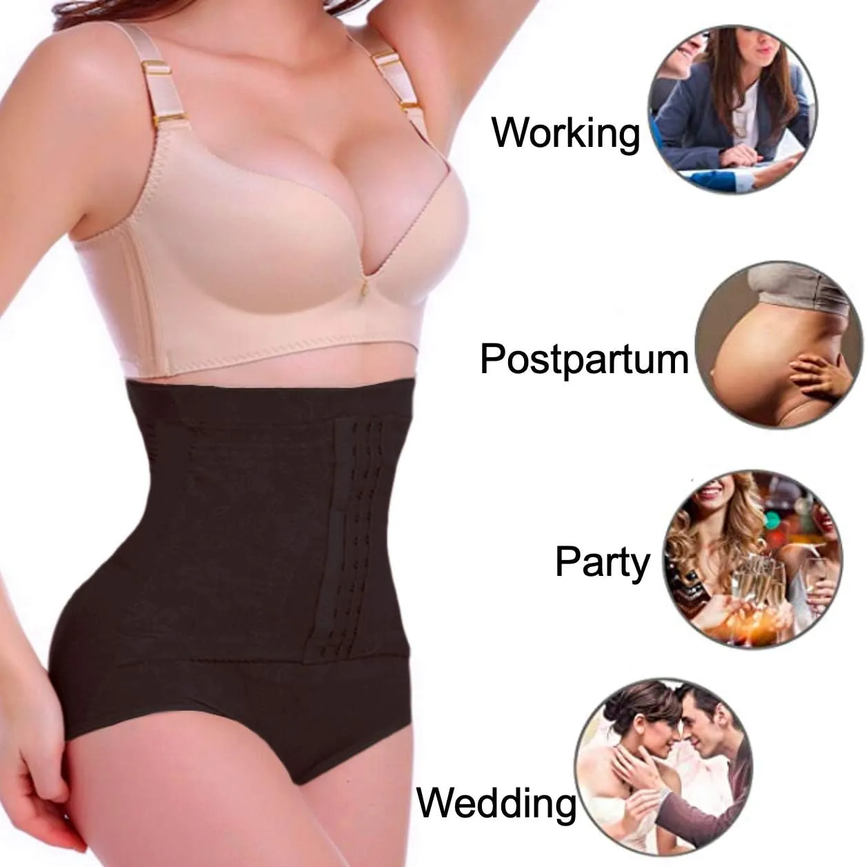 ShaperQueen1010 Tummy Control Shapewear for Women – High Waist Compression Body Shaper, Girdle Waist Cincher for Women