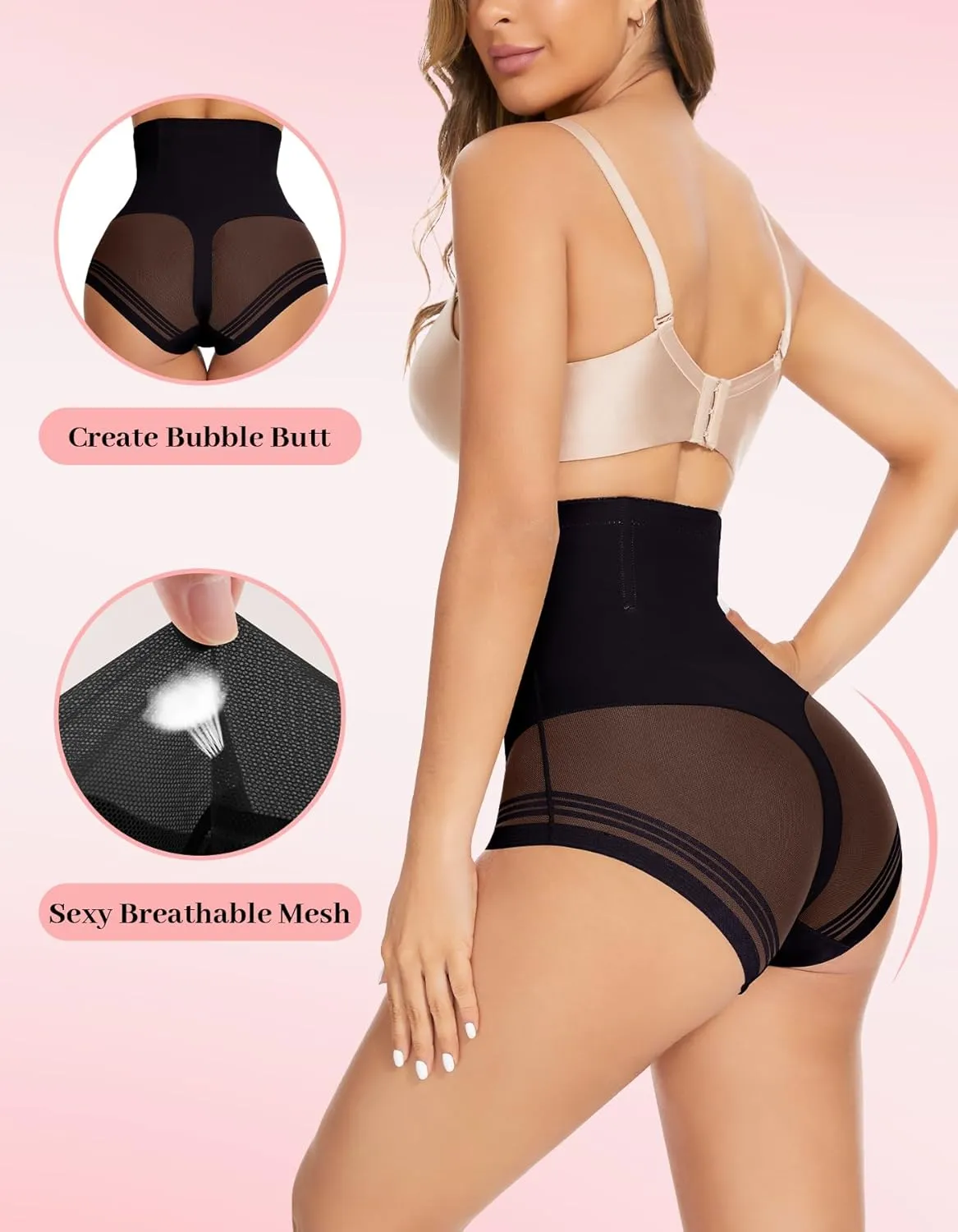 Shapewear Tummy Control Underwear - High Waisted Cincher Girdle Panty Butt Lifting Panties Seamless BodyShaper
