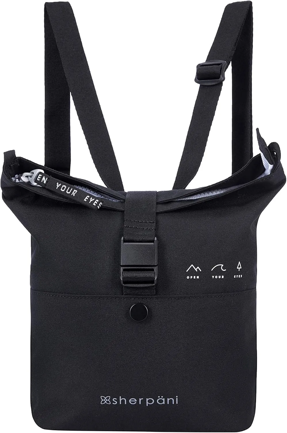 Sherpani Women's Convertible Backpack, Black, Small