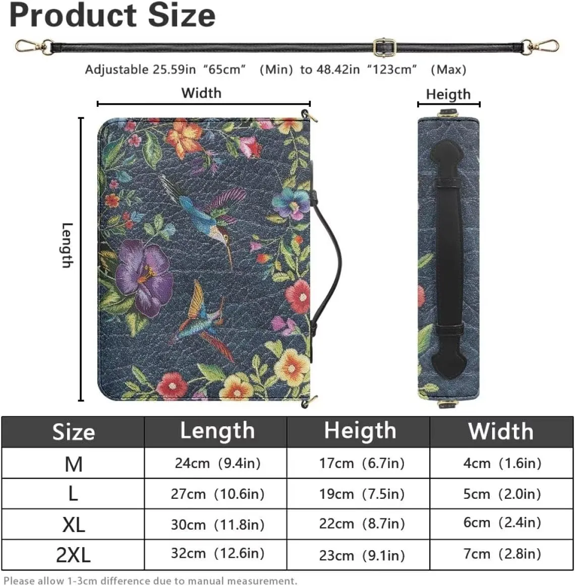 Shoulder Strap Bag Bible Bag for Women Bible Cover Bible Case with Handle Zipper Christmas Gift for Mother