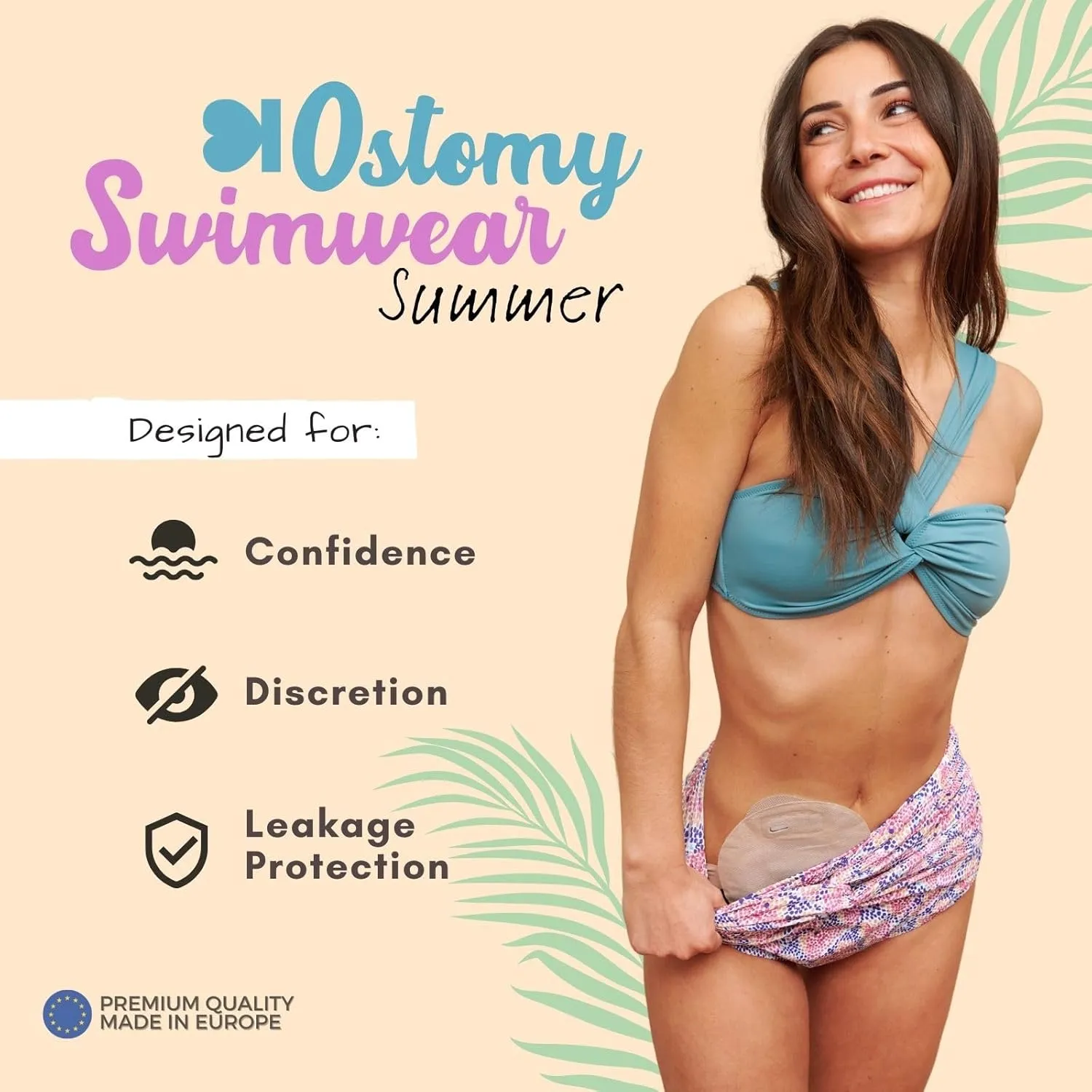 SIIL Ostomy Bag Covers for Women (Bottom Only) Ostomy Swimwear Colostomy & Ileostomy Bag Covers for Swimming (Made in Europe)