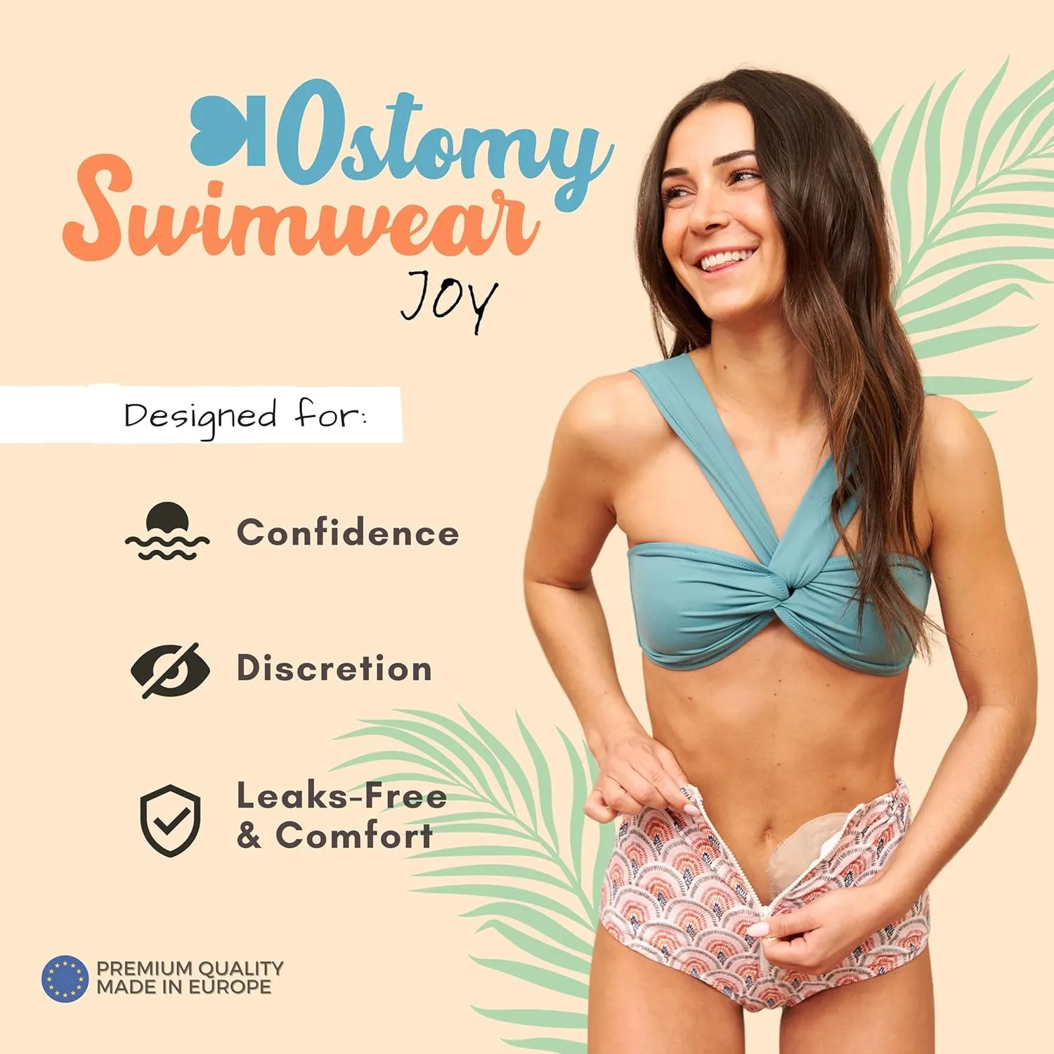 SIIL Ostomy Bag Covers for Women (Bottom Only) Ostomy Swimwear Colostomy & Ileostomy Bag Covers for Swimming (Made in Europe)