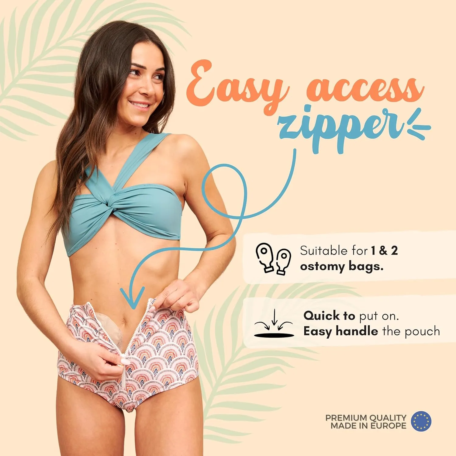 SIIL Ostomy Bag Covers for Women (Bottom Only) Ostomy Swimwear Colostomy & Ileostomy Bag Covers for Swimming (Made in Europe)