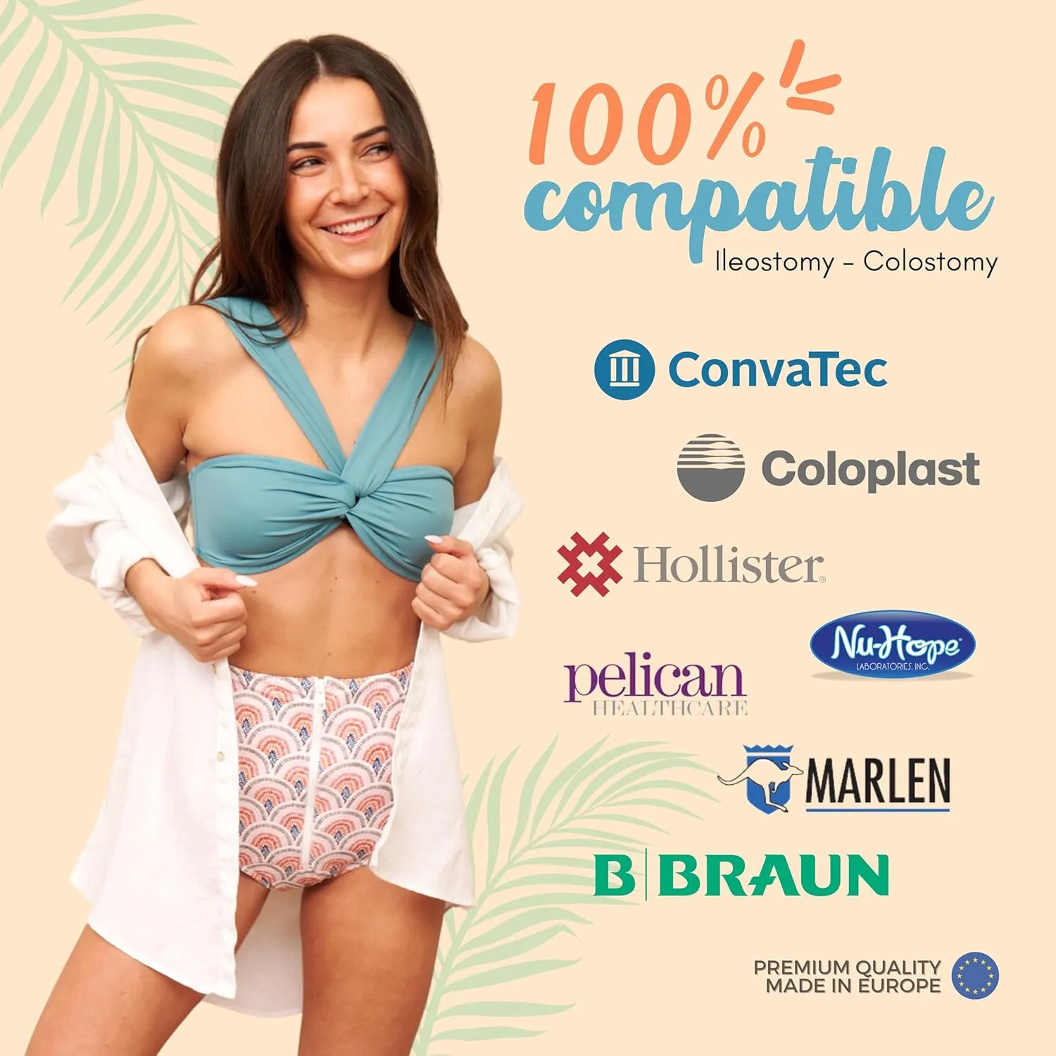 SIIL Ostomy Bag Covers for Women (Bottom Only) Ostomy Swimwear Colostomy & Ileostomy Bag Covers for Swimming (Made in Europe)