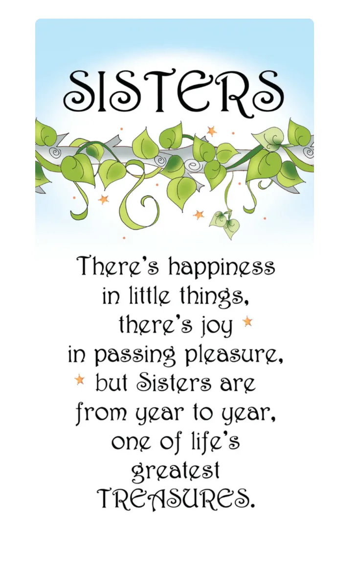 Sisters Happiness 6x12 inch Mini Fabric Art Panel