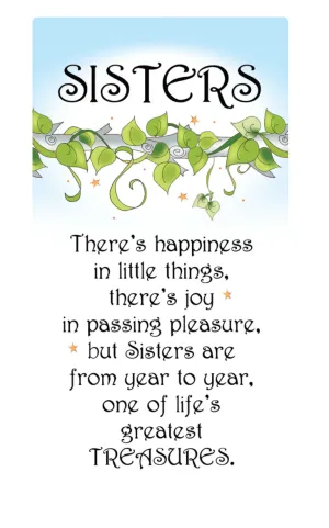 Sisters Happiness 6x12 inch Mini Fabric Art Panel