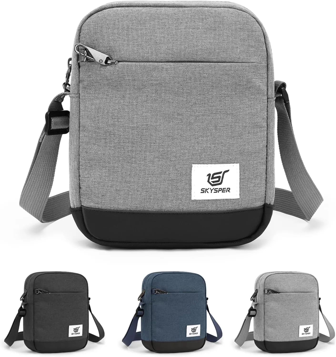 SKYSPER Messenger Bag for Men Women, Anti Theft Crossbody Bag Travel Purse Small Shoulder bag for Work Business Sports