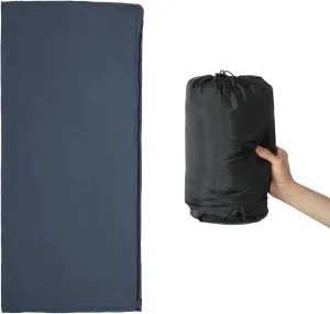 Sleeping Bag Liner, Single Sleeping Bag, Camping Sleeping Bag Travel Sheet with Zipper, for Camping Travel Hotels Hostels, Deep Gray, 70.87"x31.50"