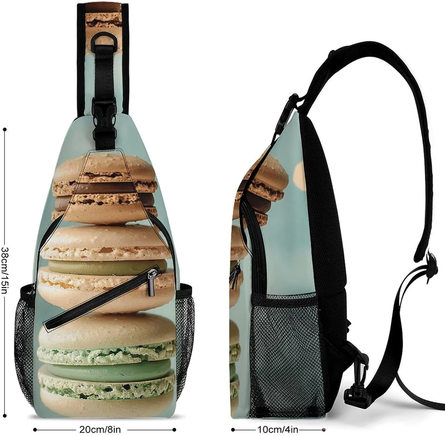 Sling Bag Crossbody Shoulder Bag Cross Chest Bag A Bunch of Macarons Sling Backpack Travel Hiking Daypack
