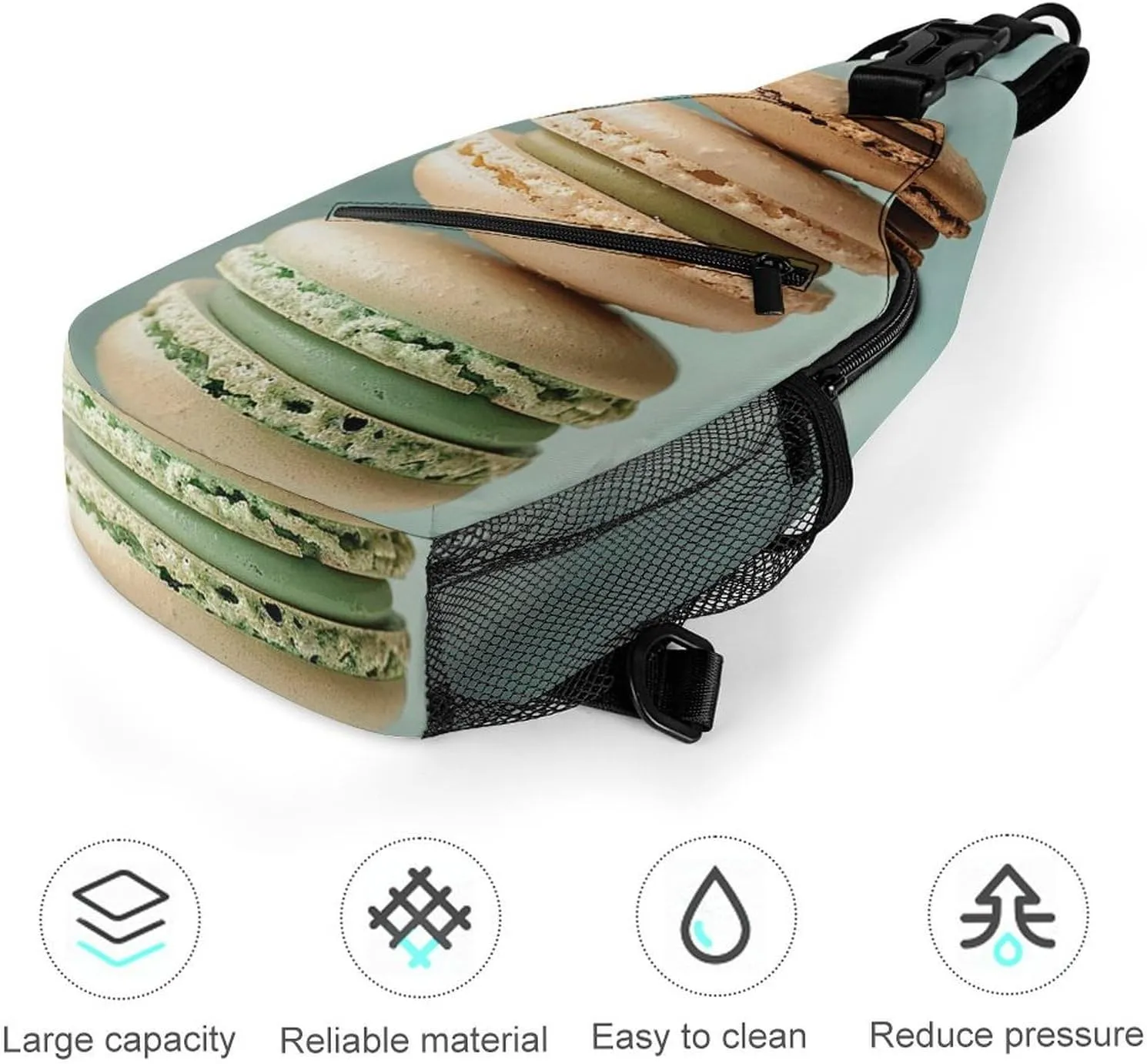 Sling Bag Crossbody Shoulder Bag Cross Chest Bag A Bunch of Macarons Sling Backpack Travel Hiking Daypack