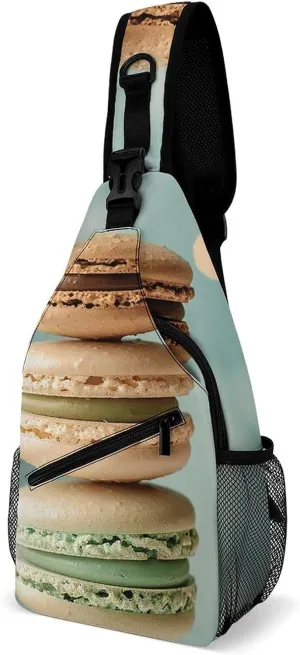 Sling Bag Crossbody Shoulder Bag Cross Chest Bag A Bunch of Macarons Sling Backpack Travel Hiking Daypack