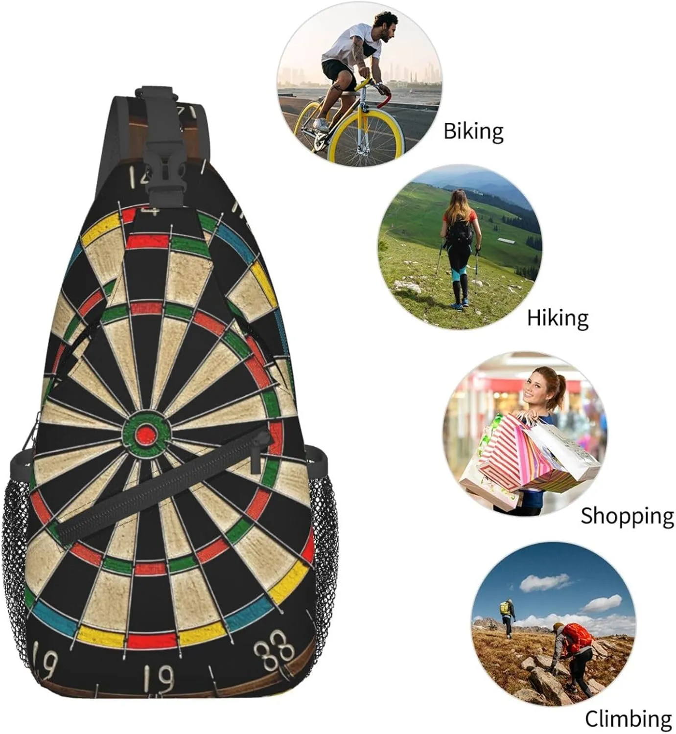 Sling Bag for Women Men Crossbody Bag Small Sling Backpack Koala and Butterfly Chest Bag Hiking Daypack