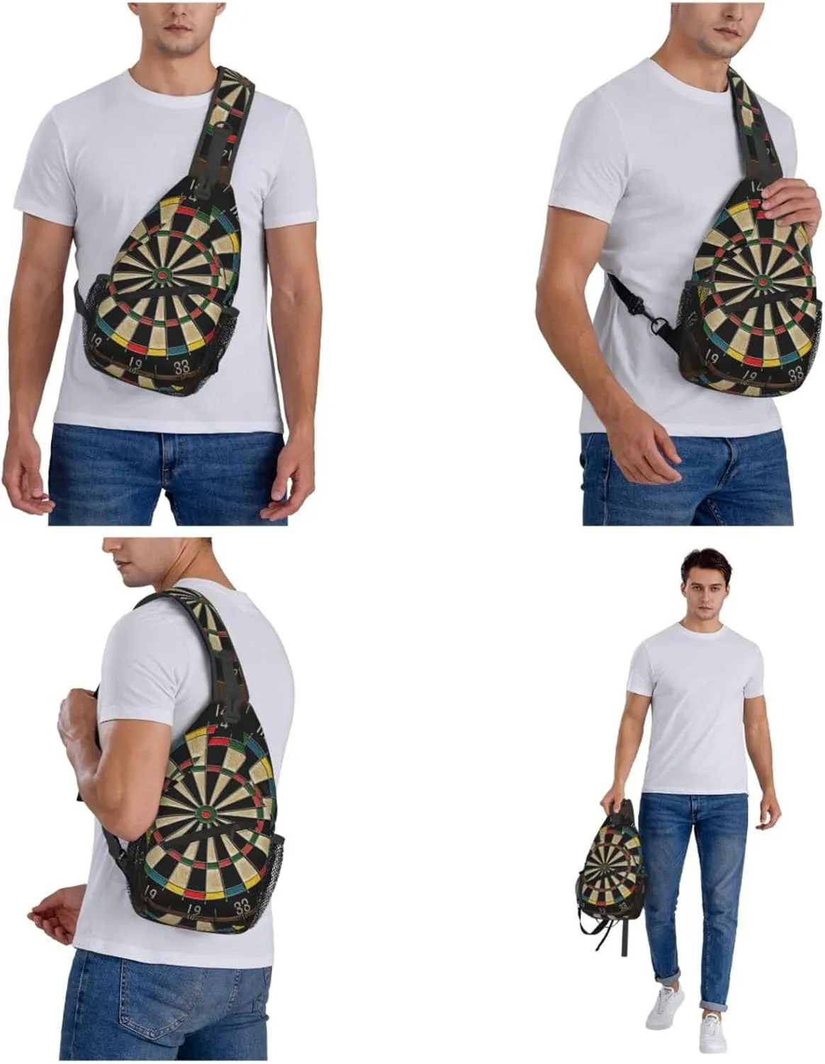 Sling Bag for Women Men Crossbody Bag Small Sling Backpack Koala and Butterfly Chest Bag Hiking Daypack