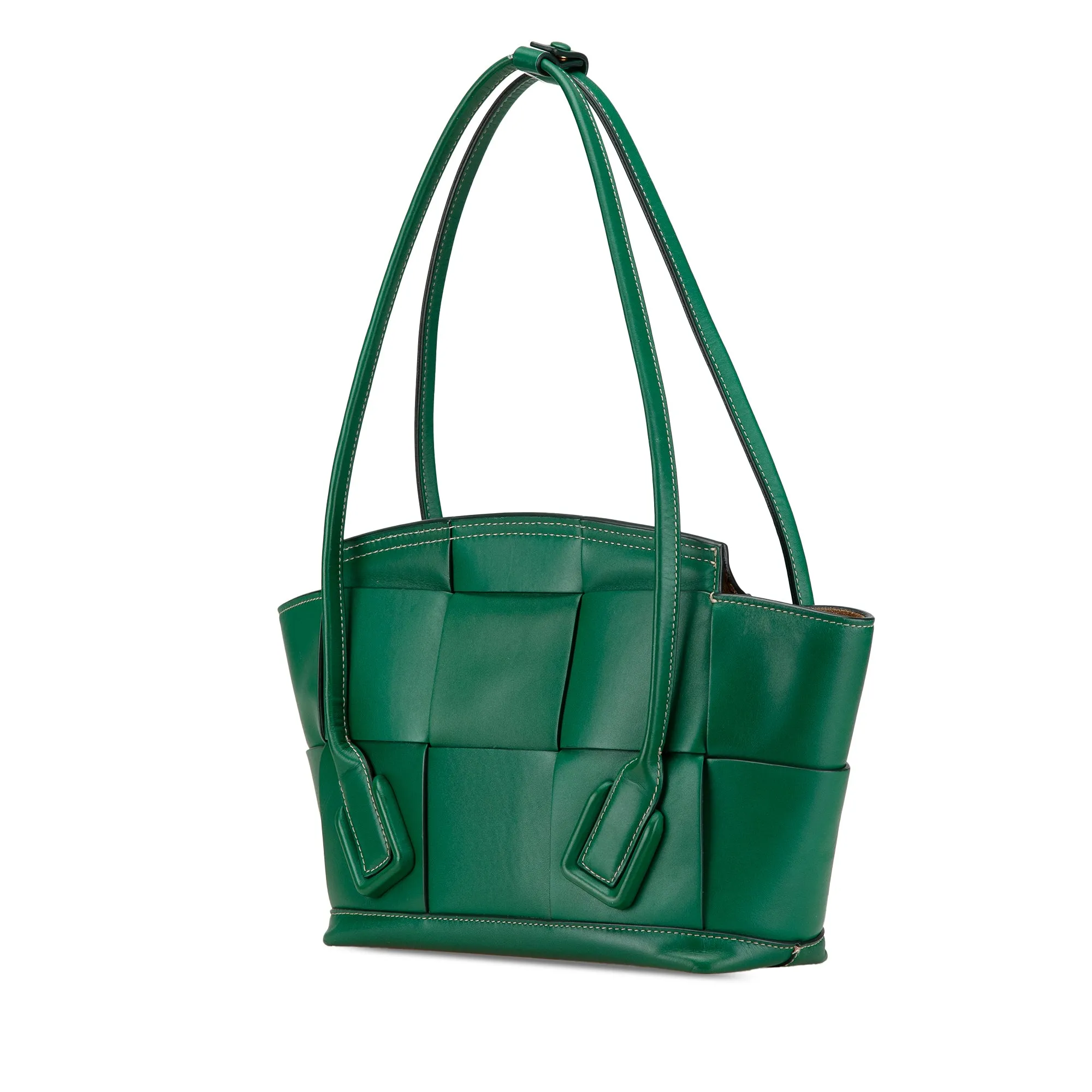 Small Calfskin Maxi Intrecciato Arco Satchel