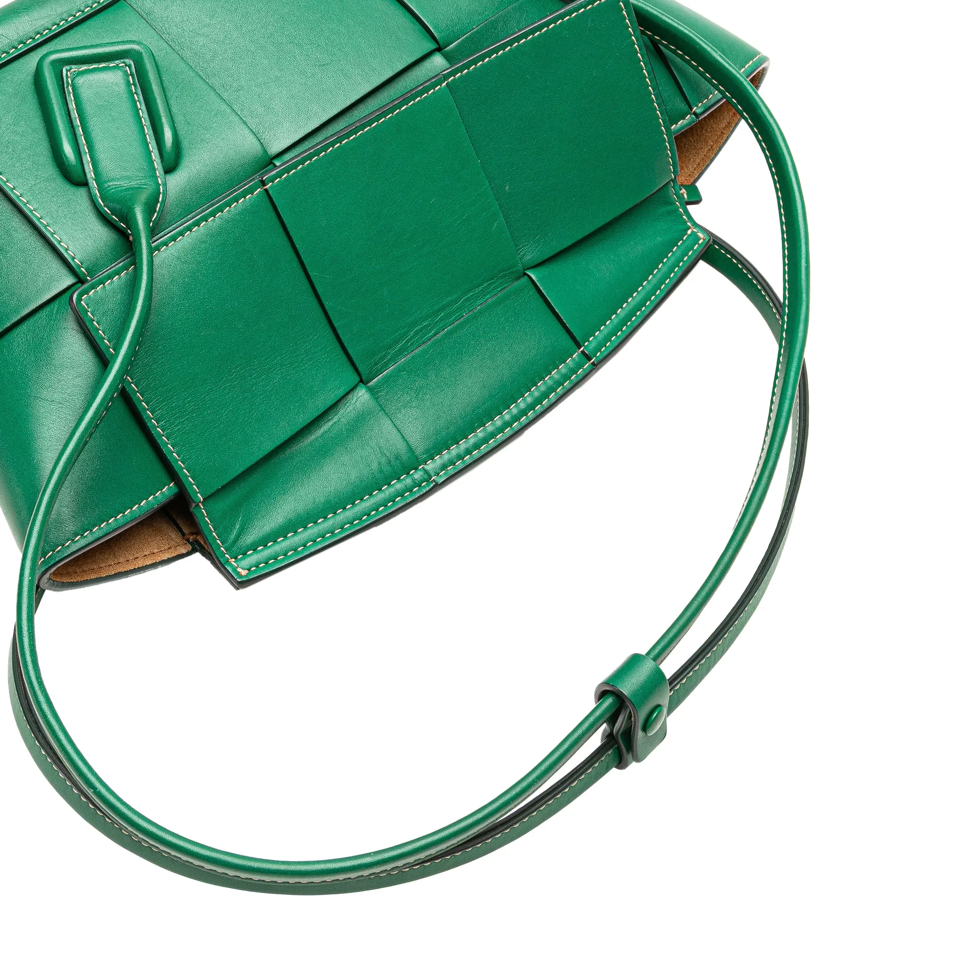 Small Calfskin Maxi Intrecciato Arco Satchel