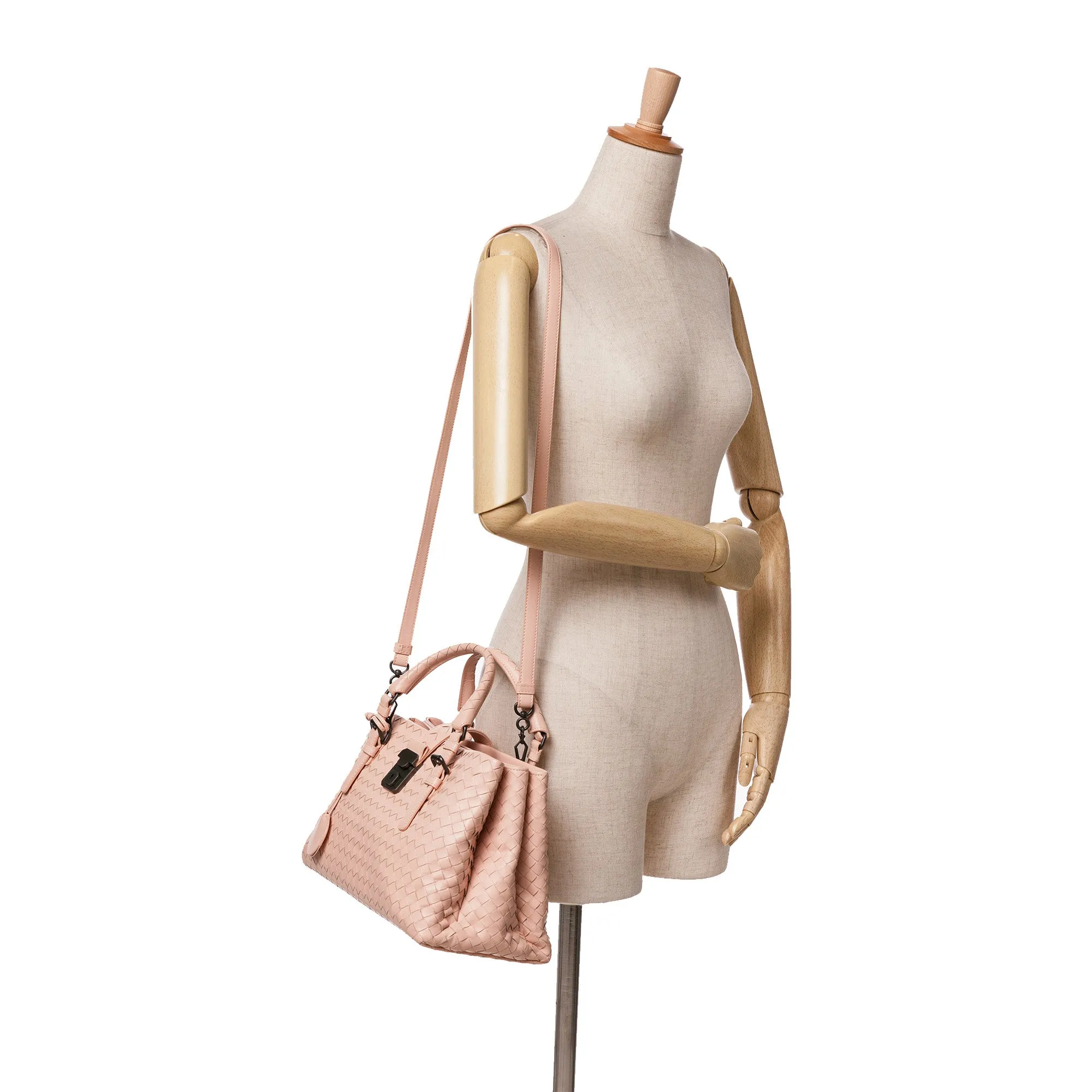 Small Nappa Intrecciato Roma Satchel