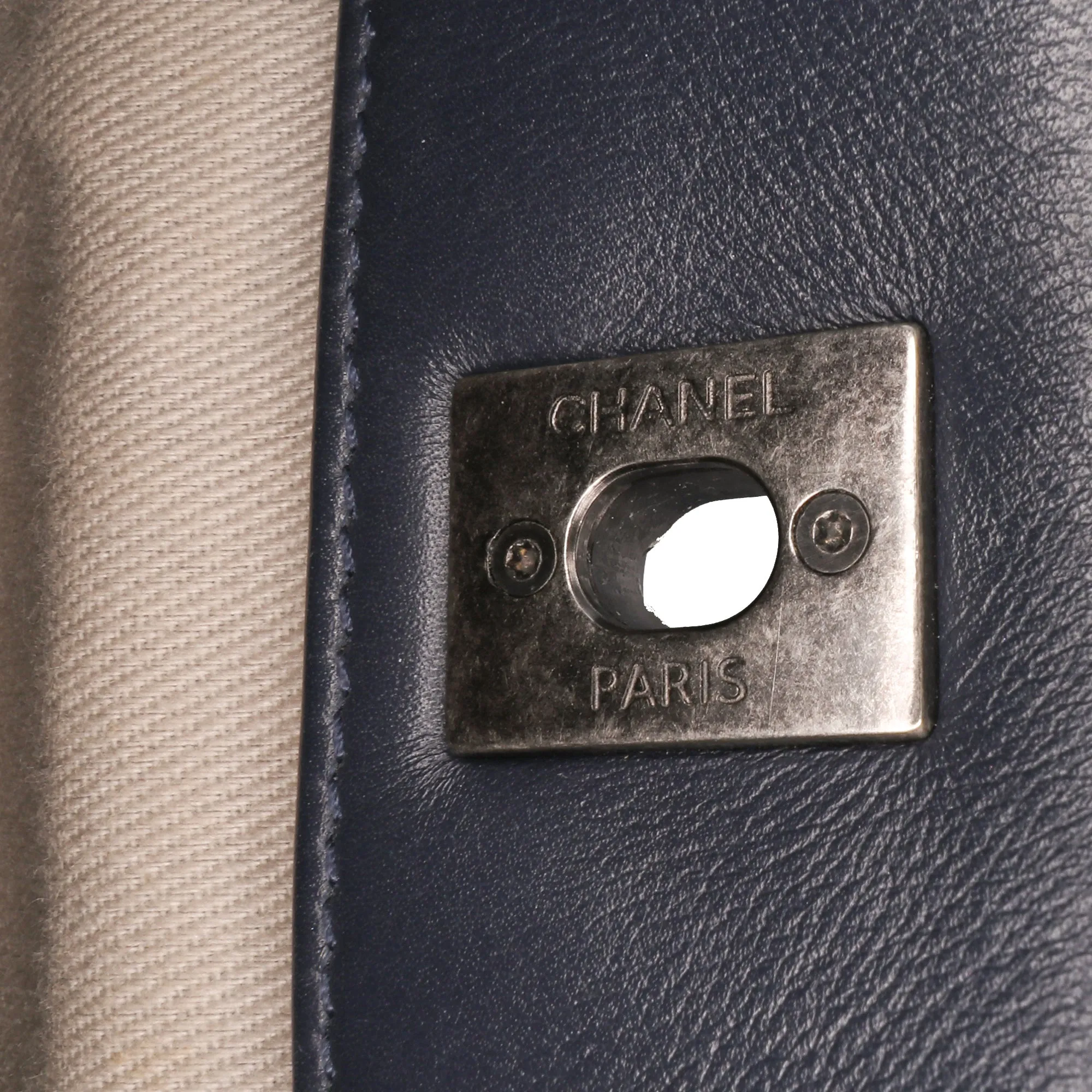 Small Quilted Calfskin and Tweed Top Handle Tote