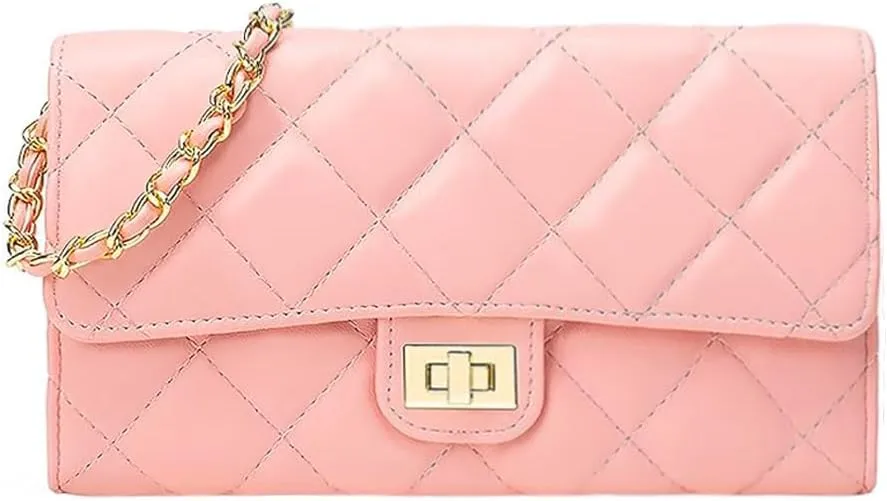 Small Quilted Crossbody Bags for Women Small Purses Cell Phone Purse Clutch Handbags with Chain Shoulder Strap